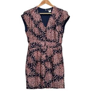 Pippa Women's Mini Silk Dress Floral Cap Sleeve Lined Size 6